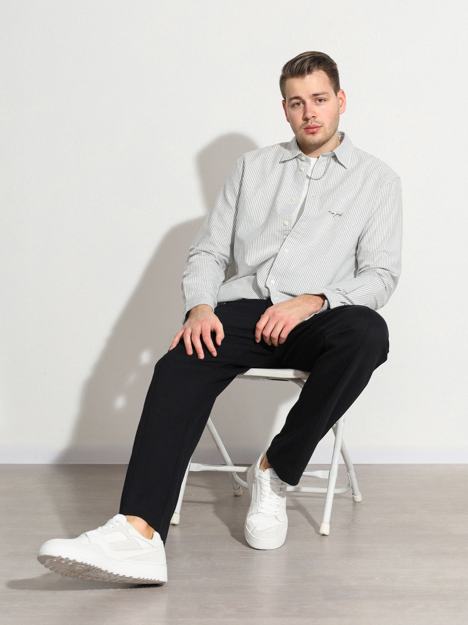 Сорочка в полоску из хлопка